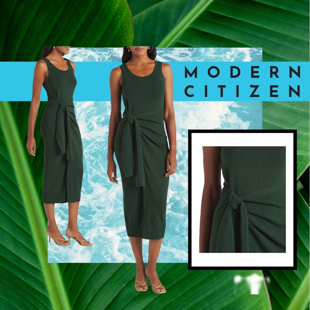 Modern Citizen Forest Green Midi Dress